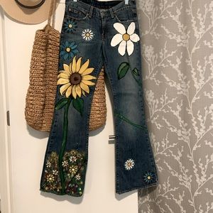 Lucky Brand Dungarees Painted.